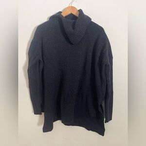 All Saints Black Cowl Neck Sweater